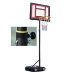 Nologo Portable Basketball Hoop Stand - Backboard System Height Adjustable 3.9-6.9 ft, In-Ground Goals for youth/Child/Kids BTZHY
