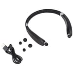 Tosuny Bluetooth Headphone, SX-991 Foldable Neck Hanging Type Telescopic Headset Wireless Bluetooth Earphones with Mic Noise Cancelling Earbud(Black)