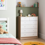 Argos Home Kids Malibu 4+2 Drawer Chest - White & Acacia Oak