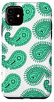 iPhone 11 Turquoise Paisley Pattern Case