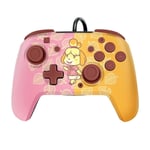 Manette Gaming Filaire Pour Nintendo Switch - Faceoff Deluxe - Animal Crossing - Rose Et Jaune