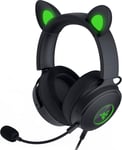Kraken Kitty Edition V2 Pro - Casque Gaming Filaire Rgb Avec Oreilles Interchangeables (Oreilles Interchangeables, Eclairage Réactif Au Streaming, Haut-Parleurs Titanium De 50Mm) Noir