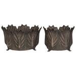 A Lot Decoration Kruka Blad Fot Brun 2-Pack