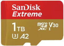 SanDisk MicroSDXC Extreme 190MB/s A2 C10 V30 - 128 gb
