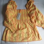 River Island Mini Orange Cottage Couture Girls Top UK 2-3 Years old ****Ref V389