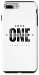 Coque pour iPhone 7 Plus/8 Plus Love One Another John 13:34 Citation du verset de la Bible chrétienne
