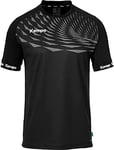 Kempa Garçon Wave 26 Tee Shirt De Sport À Manches Courtes Vetement Fonctionnel Handball Gym Jogging Running Maillot, Noir/Anthracite, 164 EU