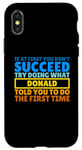 Coque pour iPhone X/XS Don amusant personnalisé pour Donald, drôle Donald