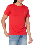 Emporio Armani Swimwear Men's Emporio Armani Sponge Eagle Crew Neck T-Shirt, Ruby red, L