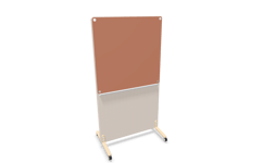 Götessons Golvskärm med whiteboard på hjul 2 storlekar | Sketch 1000 x 1800 mm Rhubarb