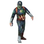 Rubies Official Disney Plus What If Zombie Captain America Deluxe Teen Costume