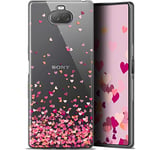 Caseink Coque pour Sony Xperia 10 Plus (6.5) [Gel HD Collection Sweetie Design Heart Flakes - Souple - Ultra Fin - Imprimé en France]