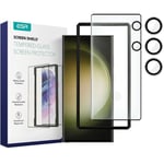 Samsung Galaxy S23 Ultra ESR Screen Shield Beskyttelsessett m. 2x Skjermbeskyttelse og Kameralinsebeskyttelse - Gjennomsiktig