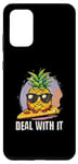 Coque pour Galaxy S20+ Design mignon ananas sur plaque à pizza – Amusant « Deal with It »