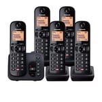 Panasonic KX-TGC265EB Cordless Phone, Five Handsets with Answering Machine