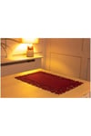 Felt Table Mats with Star and Snowflake Design - Pair Maroon
