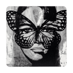 Carolina Gynning Golden Butterfly glasunderlägg 9x9 cm Black-white
