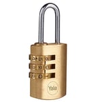 Yale Y110B/40/122/2-2 Pack of Brass Padlocks (40mm) - High Quality Indoor Locks for Locker, Backpack, Tool Box - Keyed Alike - Standard Security - Multipack