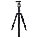 Rollei Compact Traveler No. 1 - Light travel tripod - Aluminium - Arca Swiss compatible - Incl. ball head and quick release plate - Black