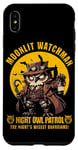 Coque pour iPhone XS Max Wise Owl Night Moonlit Watchman Animal Mignon Robot Oiseau