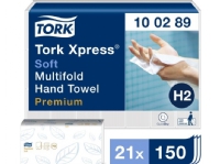 Tork Premium H2 - Papirklut - 353 g - 150 ark - interfold - hvit, bladmønster - for P/N: 451000, 471026, 552000, 552008, 552100, 552108