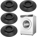 N -A YMDZ 4 Pcs Washing Machine Shock Absorbers Non-Slip Feet Support Pads Washing Machine and Dryer Anti-Vibration Mat (Black) [Energy Efficiency Class A]