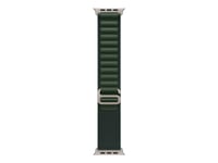 Apple - Slinga För Smart Klocka - 49 Mm, Naturlig Titanfinish - Liten Storlek - Mörkgrön