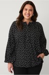 Ellos Plus collection - Blus med ballongärm - Svart