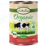 Lukullus Organic Adult ekologiskt nötkött & ekologiska äpplen (glutenfritt) - 6 x 400 g