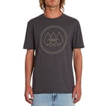 Volcom Men's Tri Stone T-Shirt, Heather Black, S