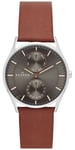 Skagen SKW6086 Men's Holst Brown Leather Strap Watch