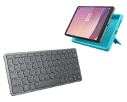 Lenovo Tab M8 4th Gen 4GB 64GB Wifi - Arctic Grey + Bumper & Wireless Keyboard MediaTek MT8768-processor 2,20 GHz , Android, 64 GB eMMC