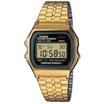 Casio Retro LCD Mens Wrist Watch Digital Gold Stainless Steel Strap A159WGEA-1EF