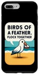 iPhone 7 Plus/8 Plus Birds of a Feather Flock Together - Cute Funny Beach Seagull Case