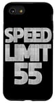 Coque pour iPhone SE (2020) / 7 / 8 Panneau de limitation de vitesse pour 55e anniversaire femme homme conduite drôle 55 mph