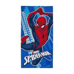 Character World Serviette Officielle Disney Spider-Man | Super héros Swinging Fun, Super Douce au Toucher Motif Go Spidey | Parfaite pour Le Bain, la Plage et la Piscine | 100% Coton, Taille Unique