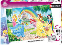 Nathan - Puzzle Enfant - 100 pièces - Le jardin des princesses Disney - Fille ou garçon dès 6 ans - Puzzle de qualité supérieure - Carton épais et résistant - Princesses - 86708