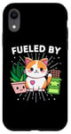 iPhone XR Cat Happiness Fueled By Plants Chocolate CatFunny Kawaii Case