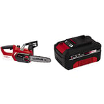 Einhell 4501761 GE-LC 18/25 Li Power X-Change 18V Cordless Chainsaw | 10 Inch (25cm), Black, Red, 25.0 cm*23.0 cm*48.0 cm & Power X-Change 18V, 4.0Ah Lithium-Ion Battery Universally