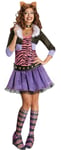 Rubie's UK 6-10 Clawdeen Wolf Fancy Dress Costume Monster High Adult Small New