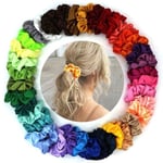 15 Pack Large Satin Scrunchies for Thick Thin Hair,Soft Silk Hair Scrunchy