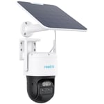 Ultra Secure - Kit caméra 4G double objectif - Suivi intelligent / 2K / Vision nocturne / 128 Go + Panneau solaire 6W (Reolink)