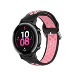 Beilaishi 20mm For Huami Amazfit GTS/Samsung Galaxy Watch Active 2 / Huawei Watch GT2 42MM Fashion Inner Buckle Silicone Strap(White black) replacement watchbands (Color : Black pink)