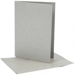 Creative Cardmaking Kort och kuvert - A6 Pärlemo Silver 10 set