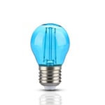 V-Tac 2W Färgad LED liten globlampa - Blå, Filament, E27 - Dimbar : Inte dimbar, Kulör : Blå