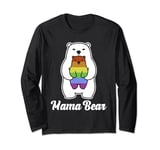 Mama Bear Rainbow Pride Gay Flag LGBT Mom Ally Women Gift Long Sleeve T-Shirt