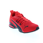 Puma Axelion NXT 19565609 Mens Red Canvas Lace Up Athletic Running Shoes