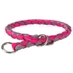 Trixie Cavo Pull Stop halsband, fuchsia/grafit - Stl. S: 30-36 cm halsomfång, ø 12 mm