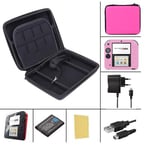 Pack Premium 6 en 1 Nintendo 2DS - Rose - chargeur, housse, protection, batterie