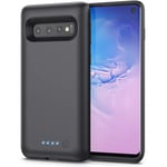 Trswyop Battery Case for Samsung Galaxy S10, 【7500mAh High Capacity 】 Charger Case for Samsung Galaxy S10 Protective Portable Charging Case Rechargeable Extended Battery Pack (6.1 inch) - Black